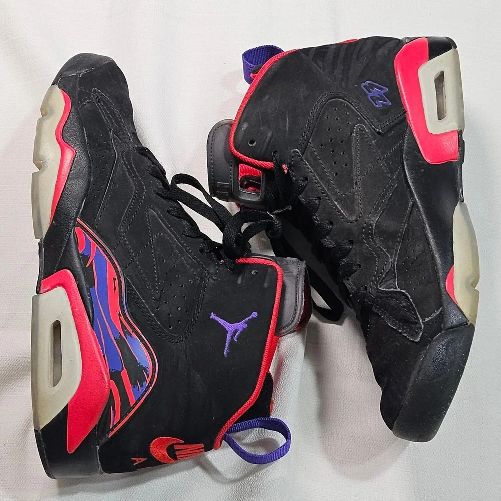 Air Jordan 6 Retro Black Red Purple‎ Basketball Shoes Men's 7.5 US DZ4475 006